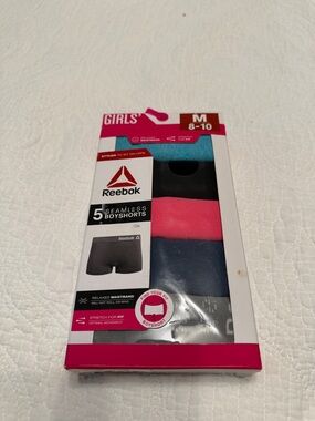 Reebok Girls Seamless Boyshorts Pack - Pink, Teal, Navy, Black